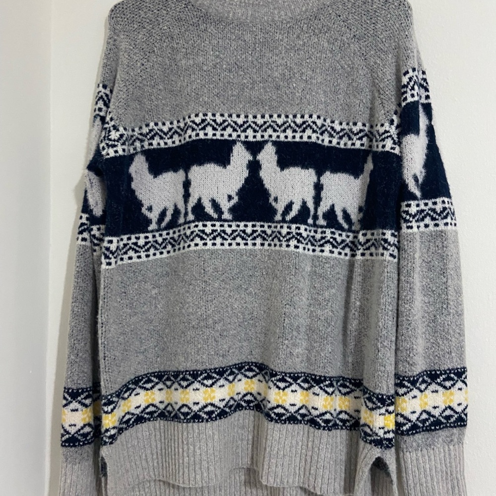 Gray Patterned Women's Sweater - image 2
